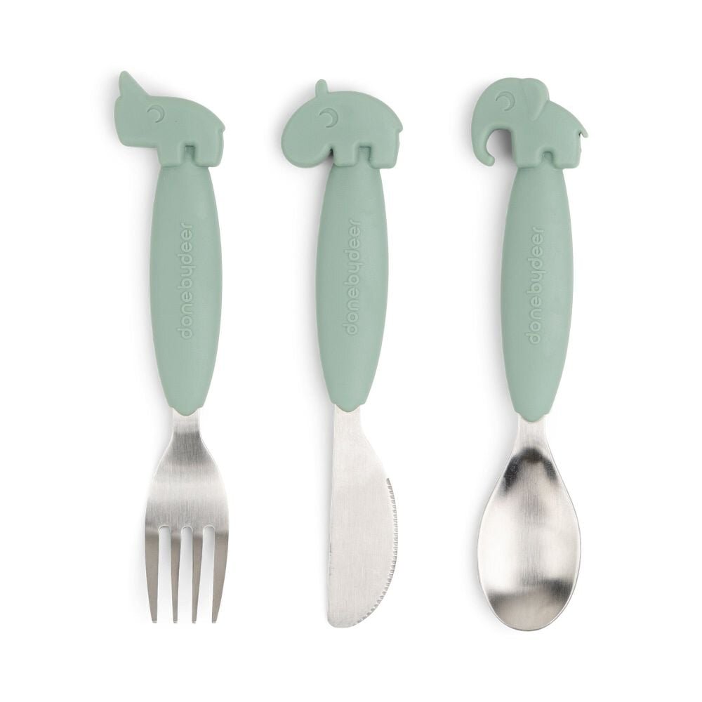 Done by Deer Set tacamuri Easy-grip Deer Friends Green