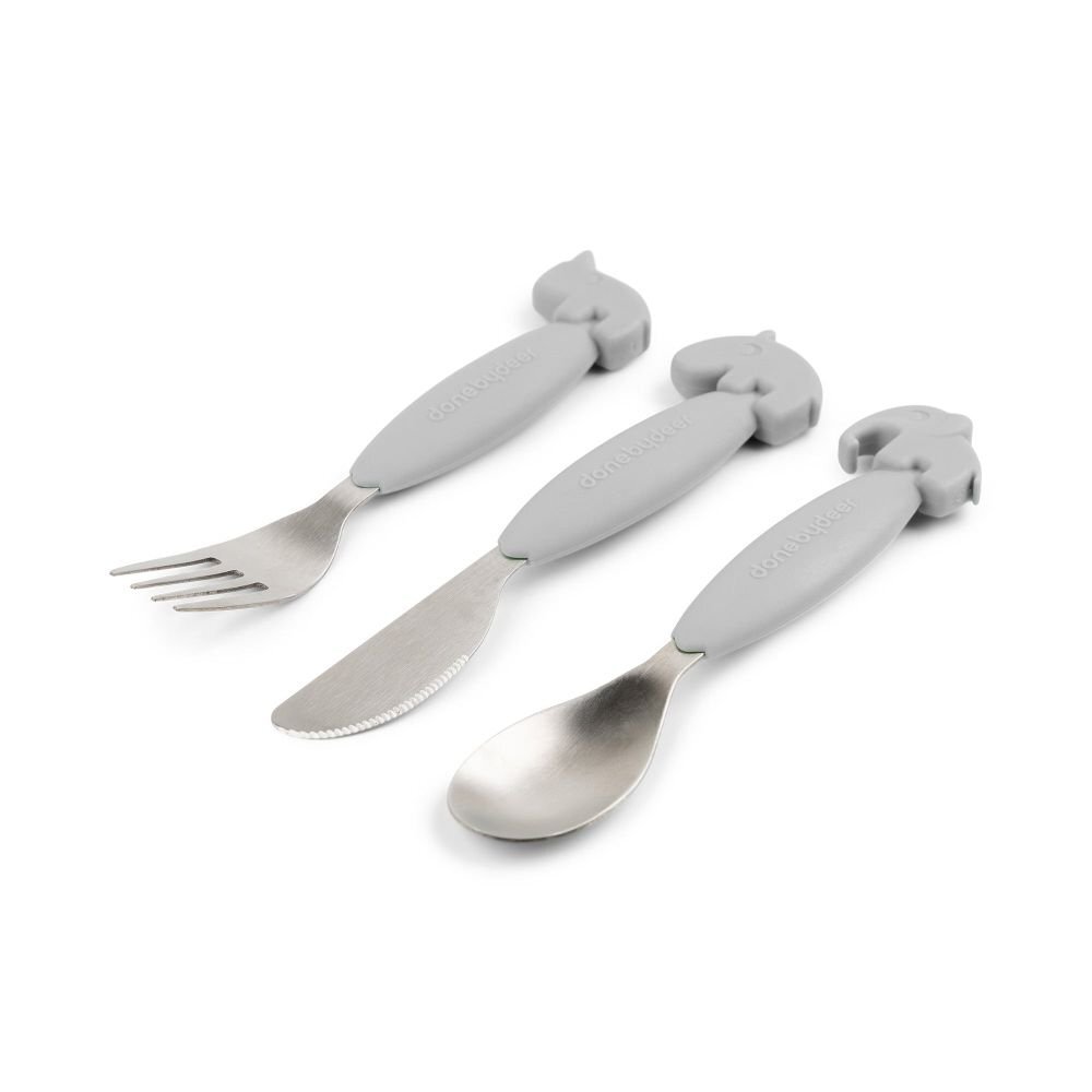 Done by Deer Set tacamuri Easy-grip Deer Friends Grey