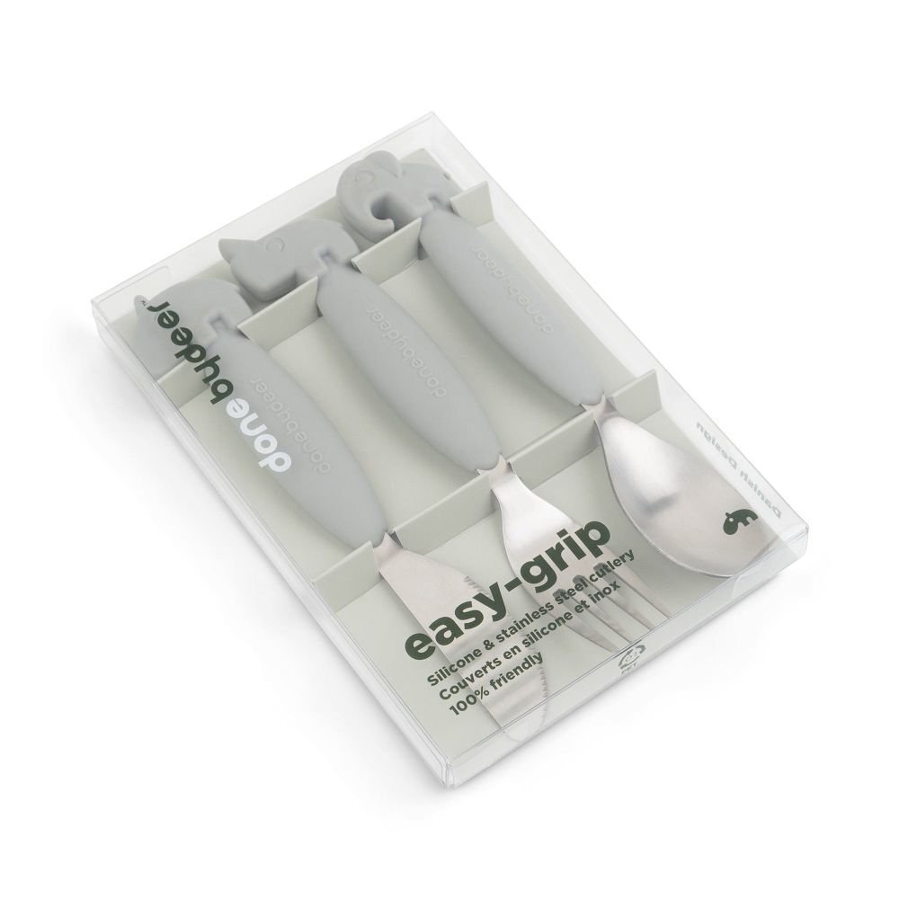 Done by Deer Set tacamuri Easy-grip Deer Friends Grey