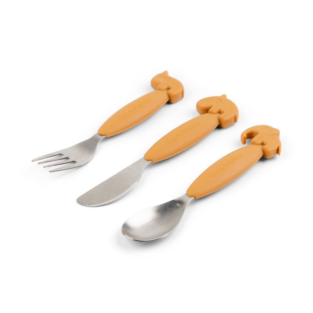 Done by Deer Set tacamuri Easy-grip Deer Friends Mustard