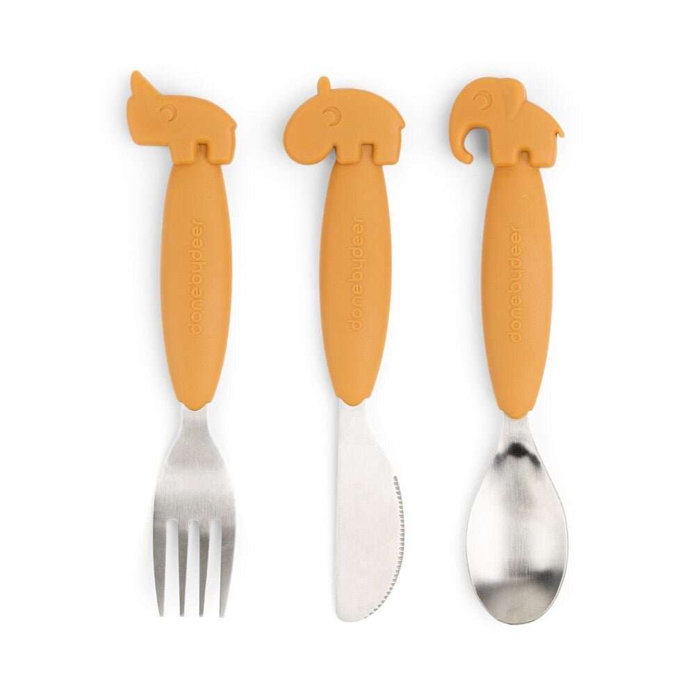 Done by Deer Set tacamuri Easy-grip Deer Friends Mustard