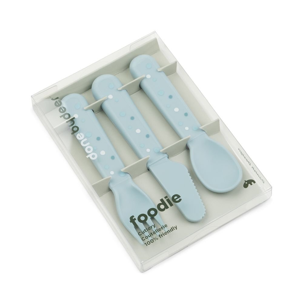 Done by Deer Set tacamuri Foodie Happy Dots blue