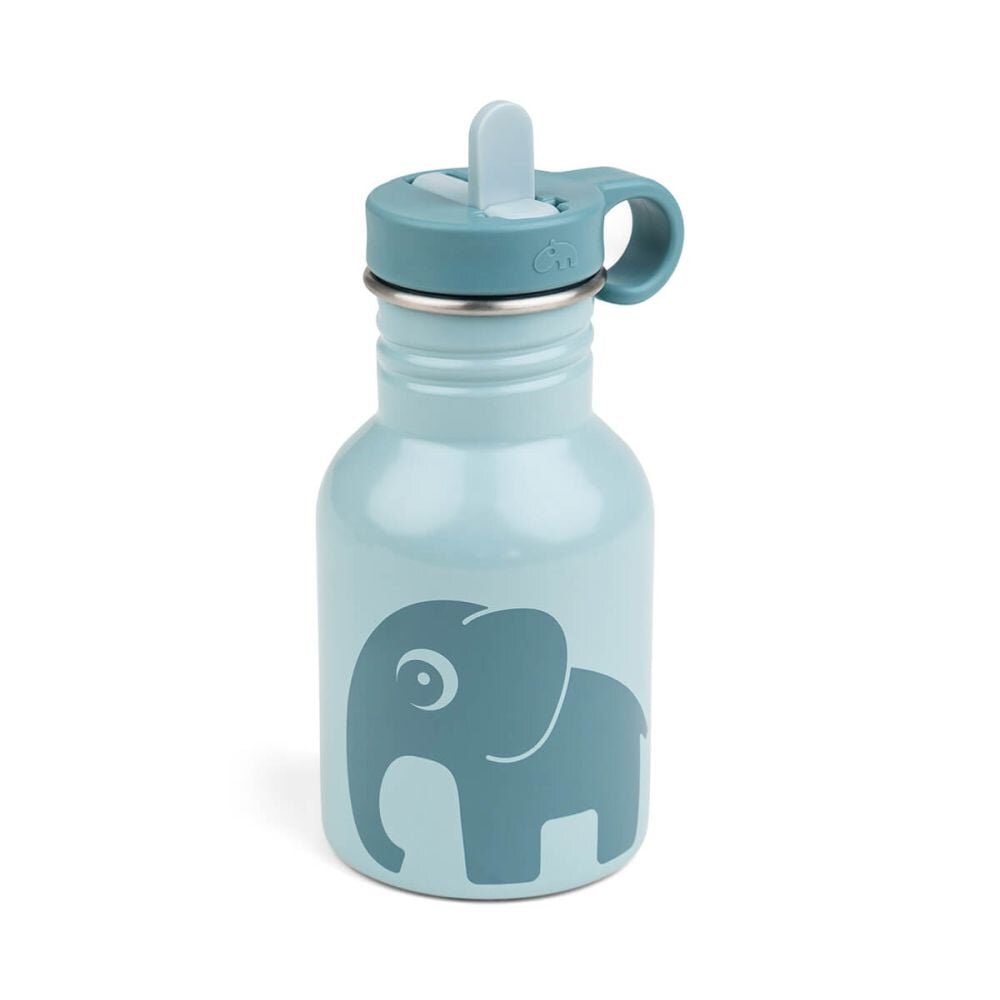 Done by Deer Sticla metalica cu pai Elphee Blue 350 ml