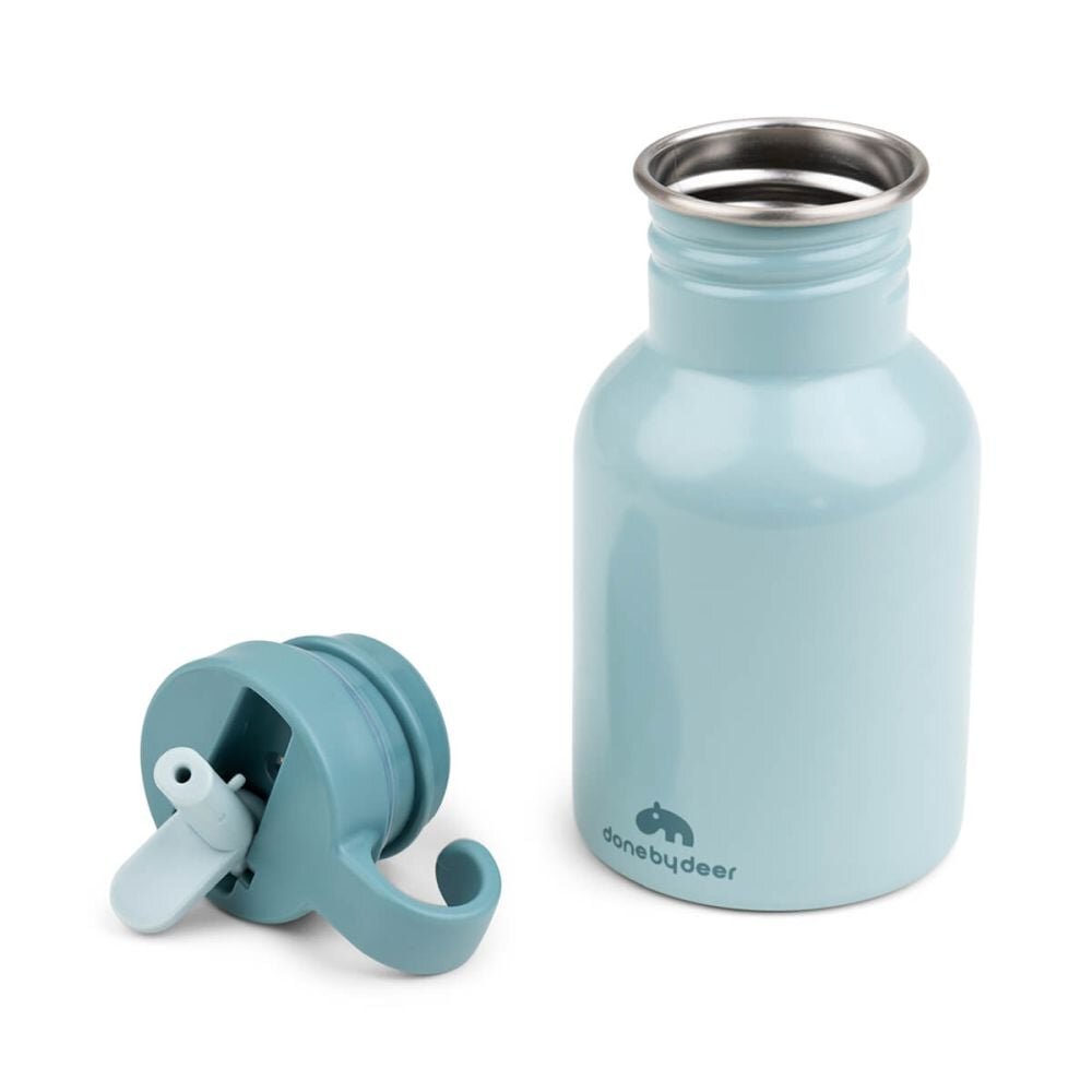 Done by Deer Sticla metalica cu pai Elphee Blue 350 ml