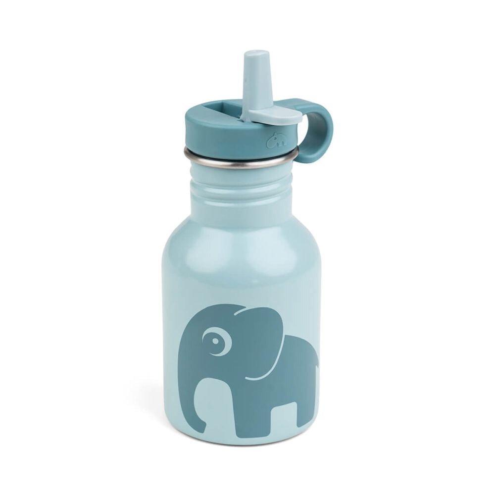 Done by Deer Sticla metalica cu pai Elphee Blue 350 ml