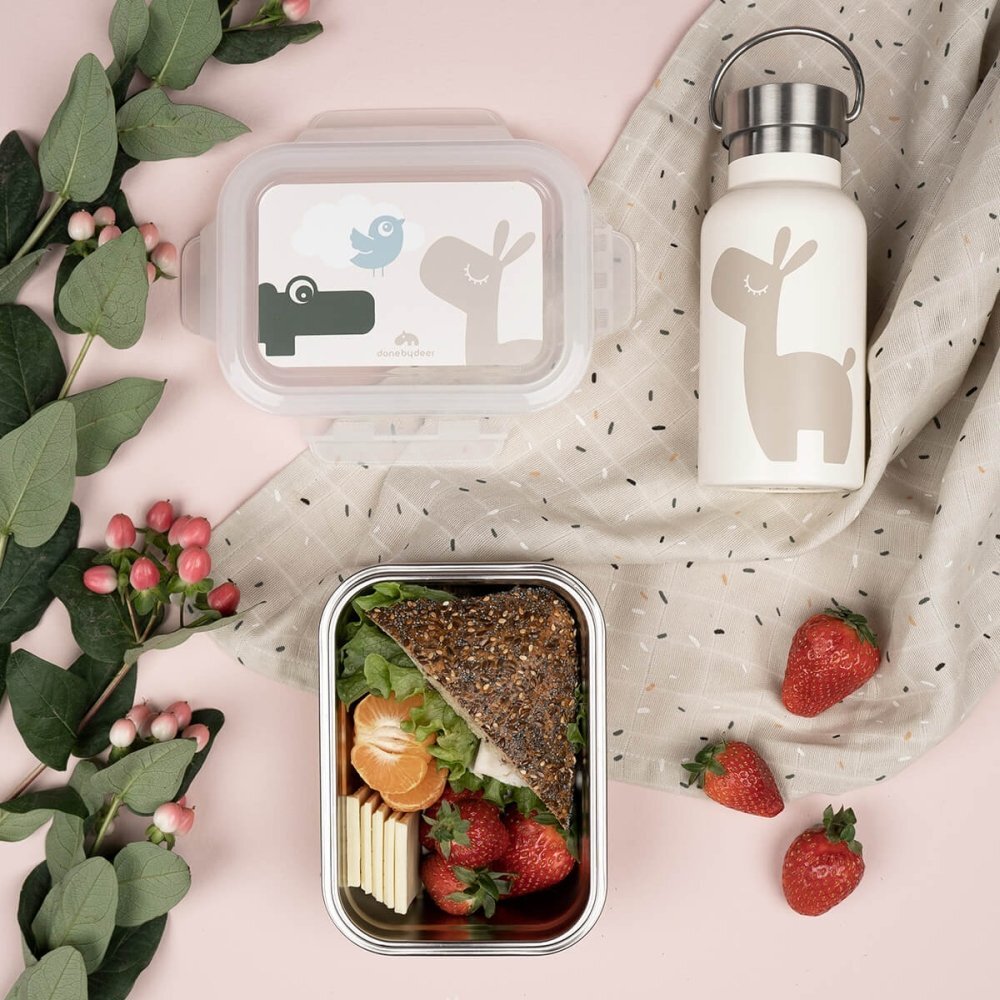 Done by Deer Sticla termos din inox pentru copii Lalee Bej 350 ml