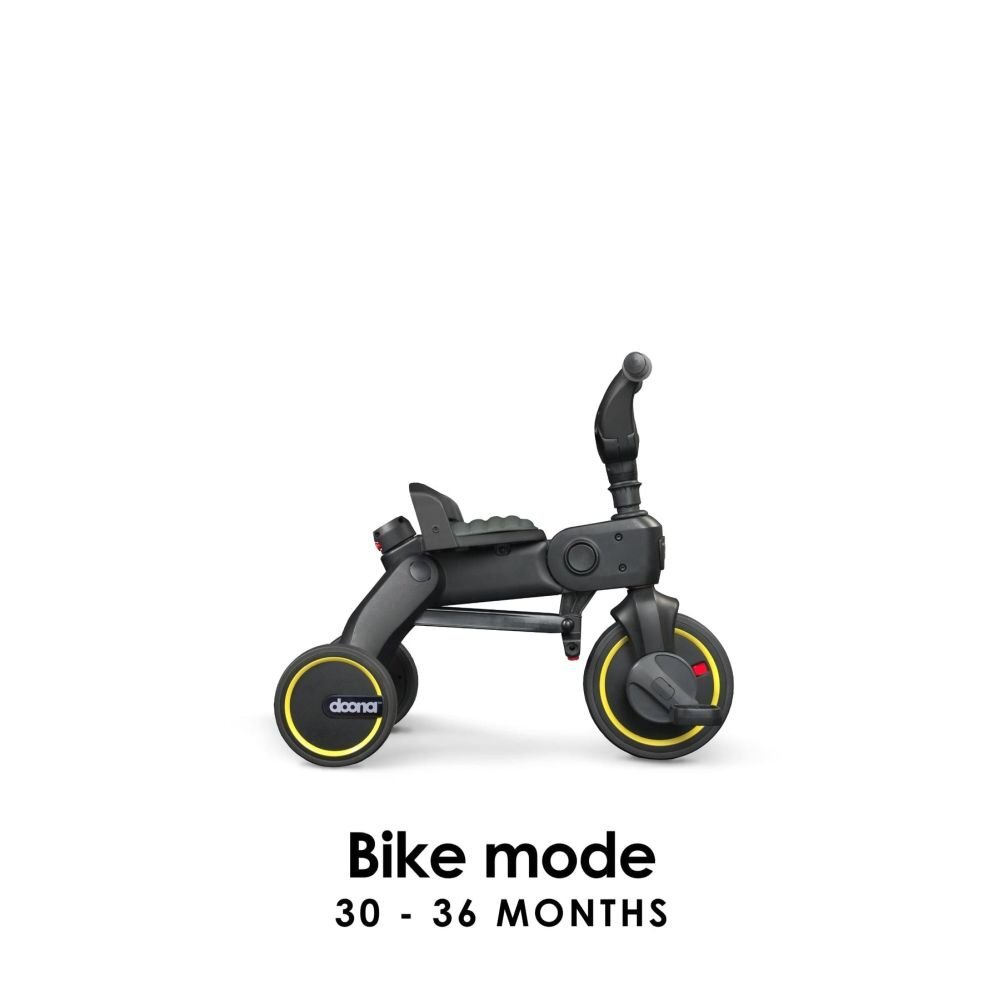 Doona Tricicleta pentru copii Liki Trike S1 Slate Green pliabila cu spatar reglabil suport pentru picioare maner cu control al directiei roti EVA si copertina