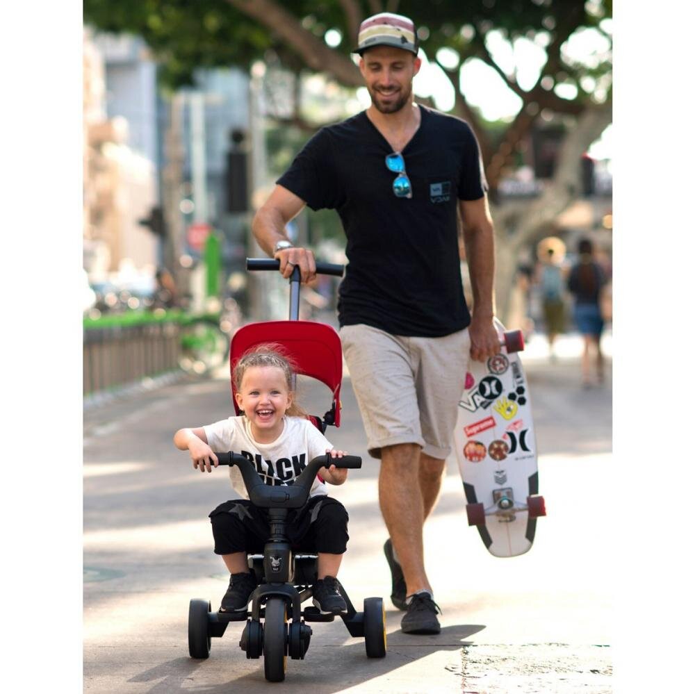 Doona Tricicleta pentru copii Liki Trike S3 Grey Hound ultrapliabila spatar reglabil in multiple pozitii ultracompacta frana cadru din aluminiu