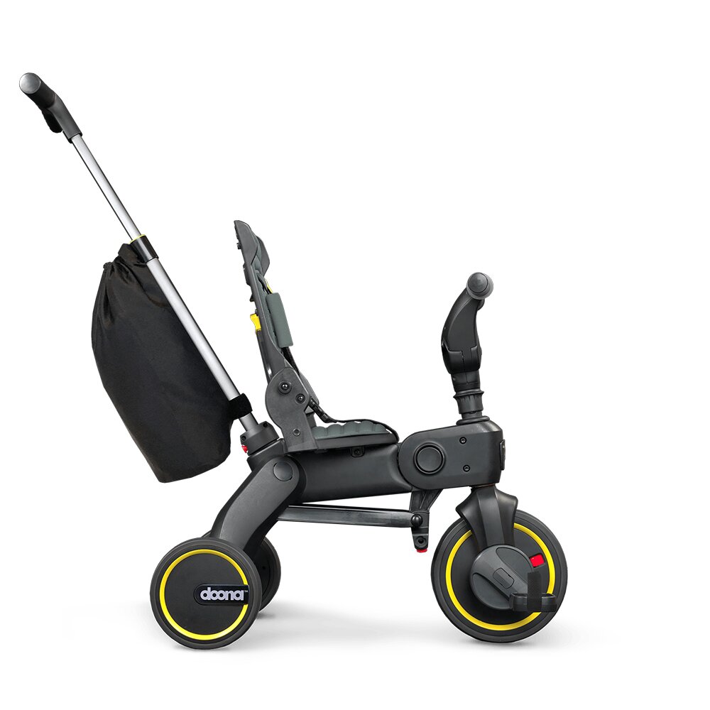 Doona Tricicleta pentru copii Liki Trike S3 Slate Green ultrapliabila spatar reglabil in multiple pozitii ultracompacta frana cadru din aluminiu