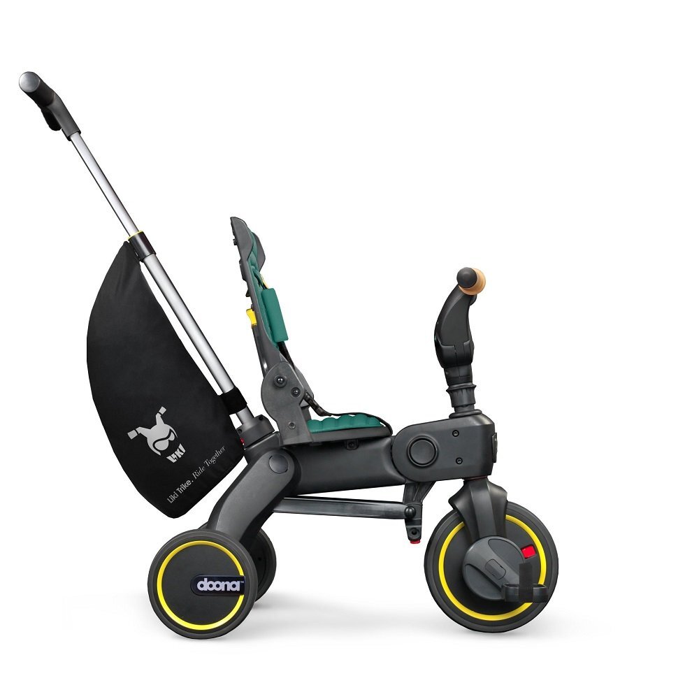 Doona Tricicleta pentru copii Liki Trike S5 Racing Green de la 10 luni ultrapliabila spatar reglabil multiple pozitii roti de calitate superioara geanta transport
