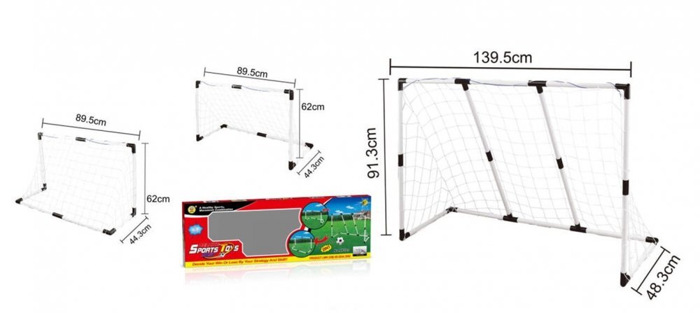 Doris Set 2 porti de fotbal transformabile 2in1 cu mingie si pompa incluseDimensiune 139.50x91.3x48.3cm