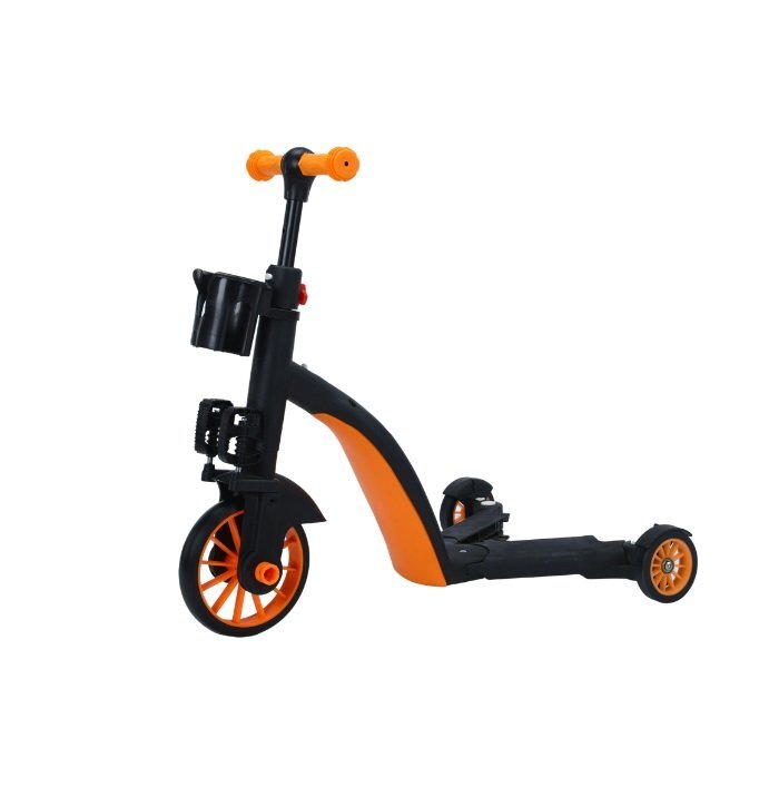 Doris Trotineta multifunctionala 8in1 Orange tranformabila in tricicletabicicleta echilibrutrotinetaghidon cu inaltime reglabilausor de transformatse adapteaza nevoile in crestere ale copiluluiSarcina admisa 50 kg
