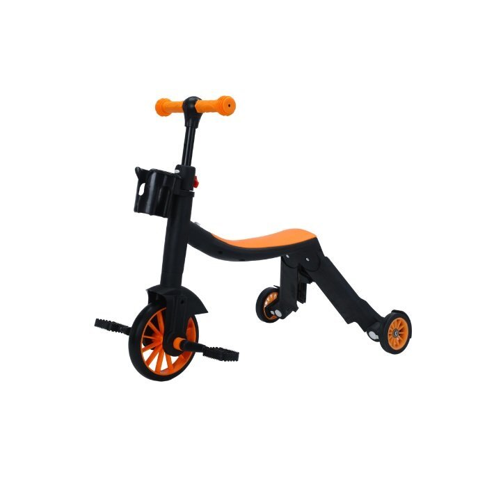Doris Trotineta multifunctionala 8in1 Orange tranformabila in tricicletabicicleta echilibrutrotinetaghidon cu inaltime reglabilausor de transformatse adapteaza nevoile in crestere ale copiluluiSarcina admisa 50 kg