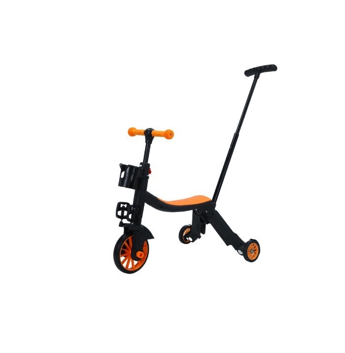 Doris Trotineta multifunctionala 8in1 Orange tranformabila in tricicletabicicleta echilibrutrotinetaghidon cu inaltime reglabilausor de transformatse adapteaza nevoile in crestere ale copiluluiSarcina admisa 50 kg