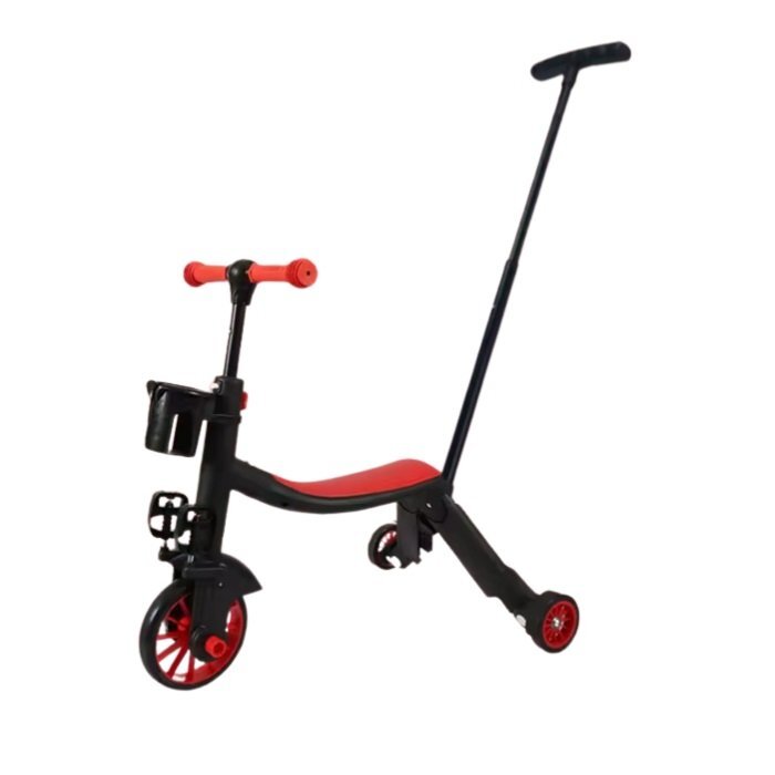 Doris Trotineta multifunctionala 8in1 Rosu tranformabila in tricicletabicicleta echilibrutrotinetaghidon cu inaltime reglabilausor de transformatse adapteaza nevoile in crestere ale copiluluiSarcina admisa 50 kg