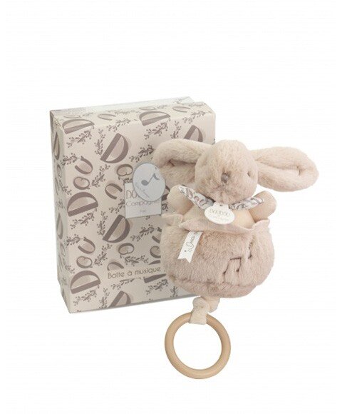 Doudou et Compagnie Iepuras muzical Doudou bej 20 cm