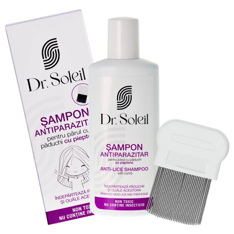 Dr. Soleil Sampon antiparazitar 2 ani+ 200 ml cu pieptene inclus