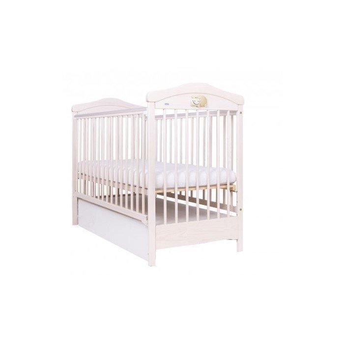 Drewex Patut Hippo cu sertar Alb + Saltea Cocos 12 cm