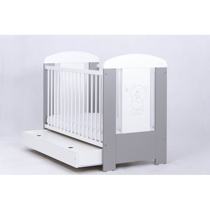 Drewex Patut pentru copii Bear cu sertar Silver