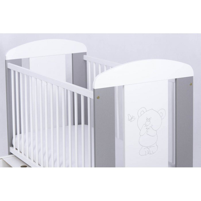 Drewex Patut pentru copii Bear cu sertar Silver