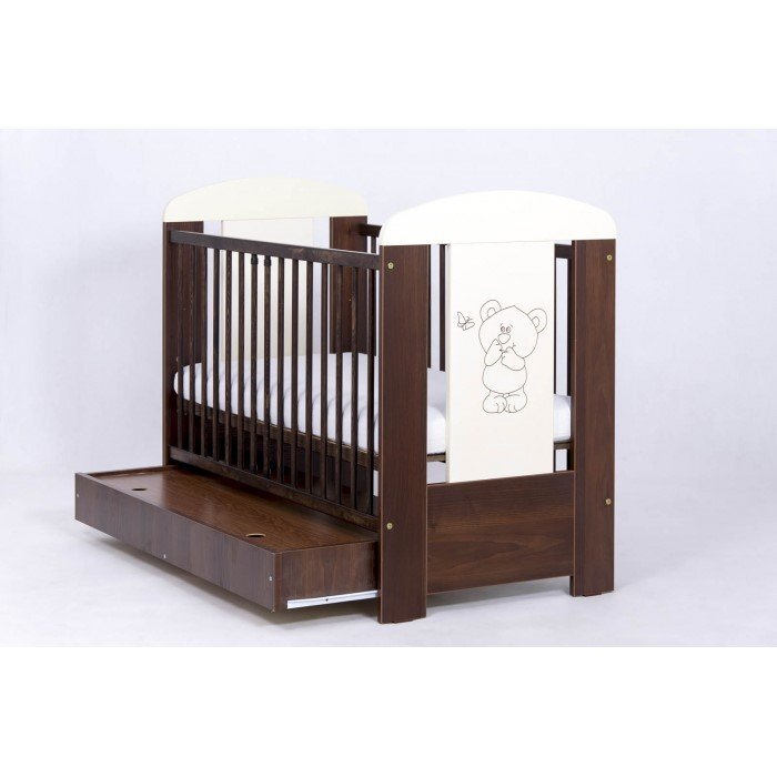 Drewex Patut pentru copii Bear cu sertar Wenge