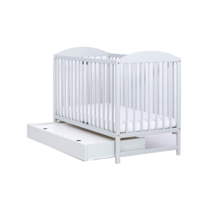 Drewex Patut pentru copii Lulaya cu sertar Alb + Saltea Cocos 10 Cm