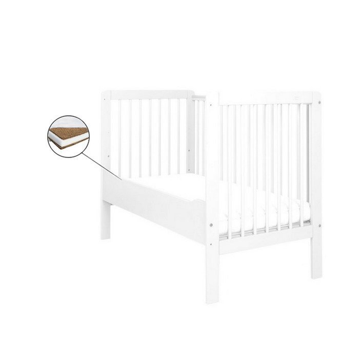 Drewex Patut pentru copii Tygrys Alb + saltea cocos 10 cm