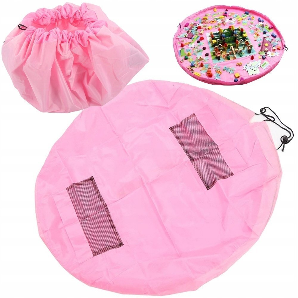 drool Covoras de joaca si saculet de jucarii 2 in 1 Roz