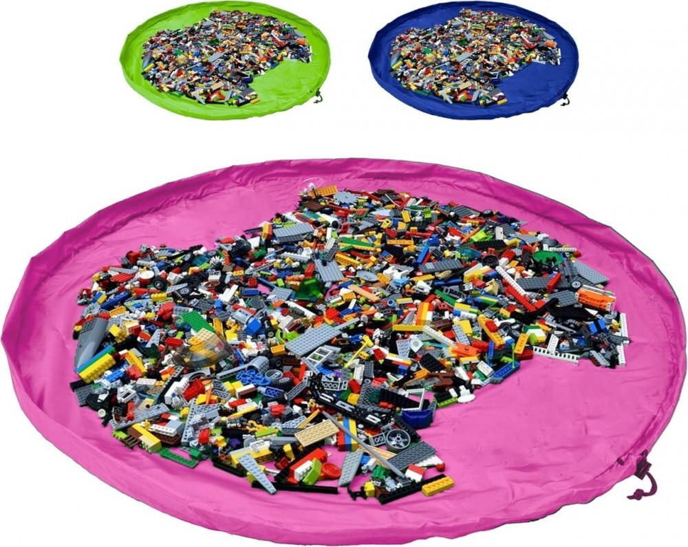 drool Covoras de joaca si saculet de jucarii 2 in 1 Roz
