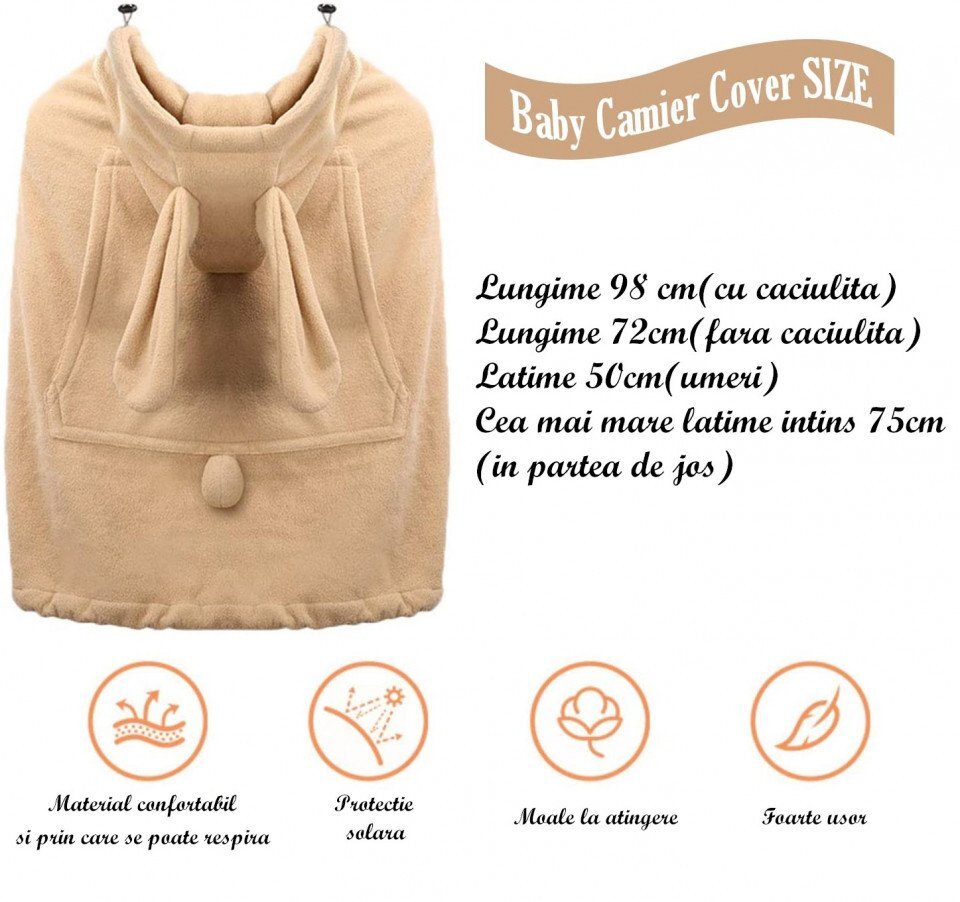 drool Protectie universala pentru sisteme de purtare tip marsupiu Alb