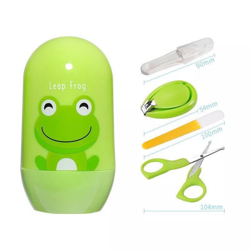 drool Set 4 piese pentru ingrijirea unghiilor bebelusului Broasca Verde