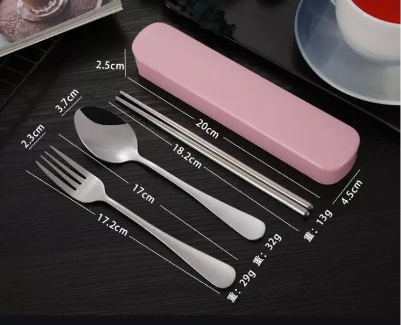 drool Set de tacamuri pentru calatorii Roz