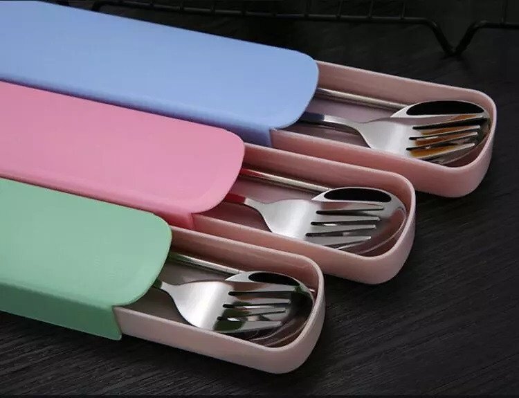 drool Set de tacamuri pentru calatorii Verde
