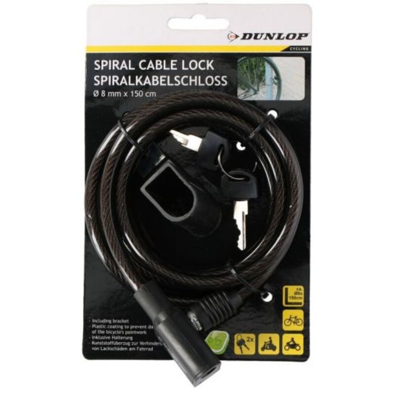 Dunlop Antifurt cu 2 chei incluse 8 x 1500 mm
