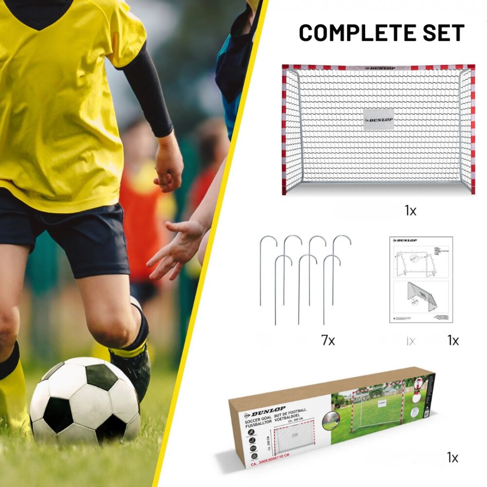 Dunlop Poarta de fotbal 300x200x110 cm