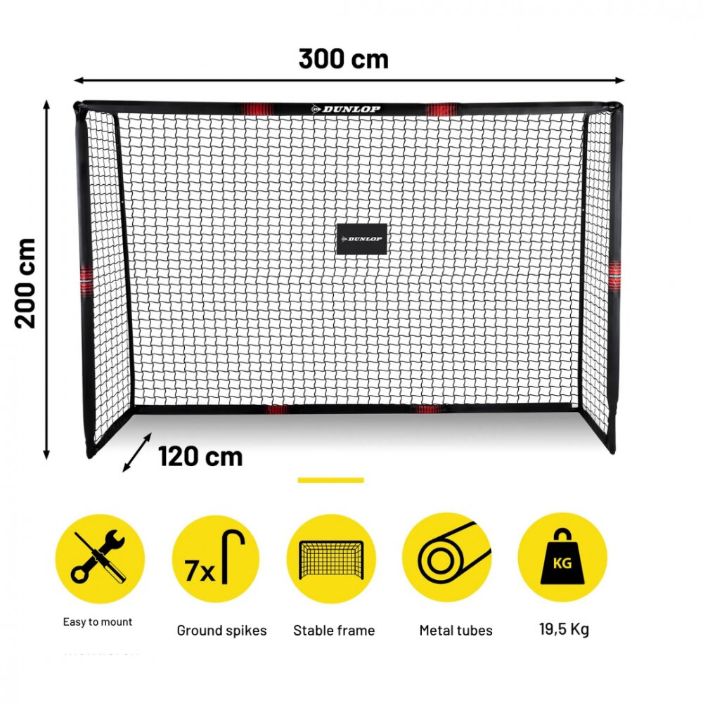 Dunlop Poarta de fotbal 300x200x120 cm