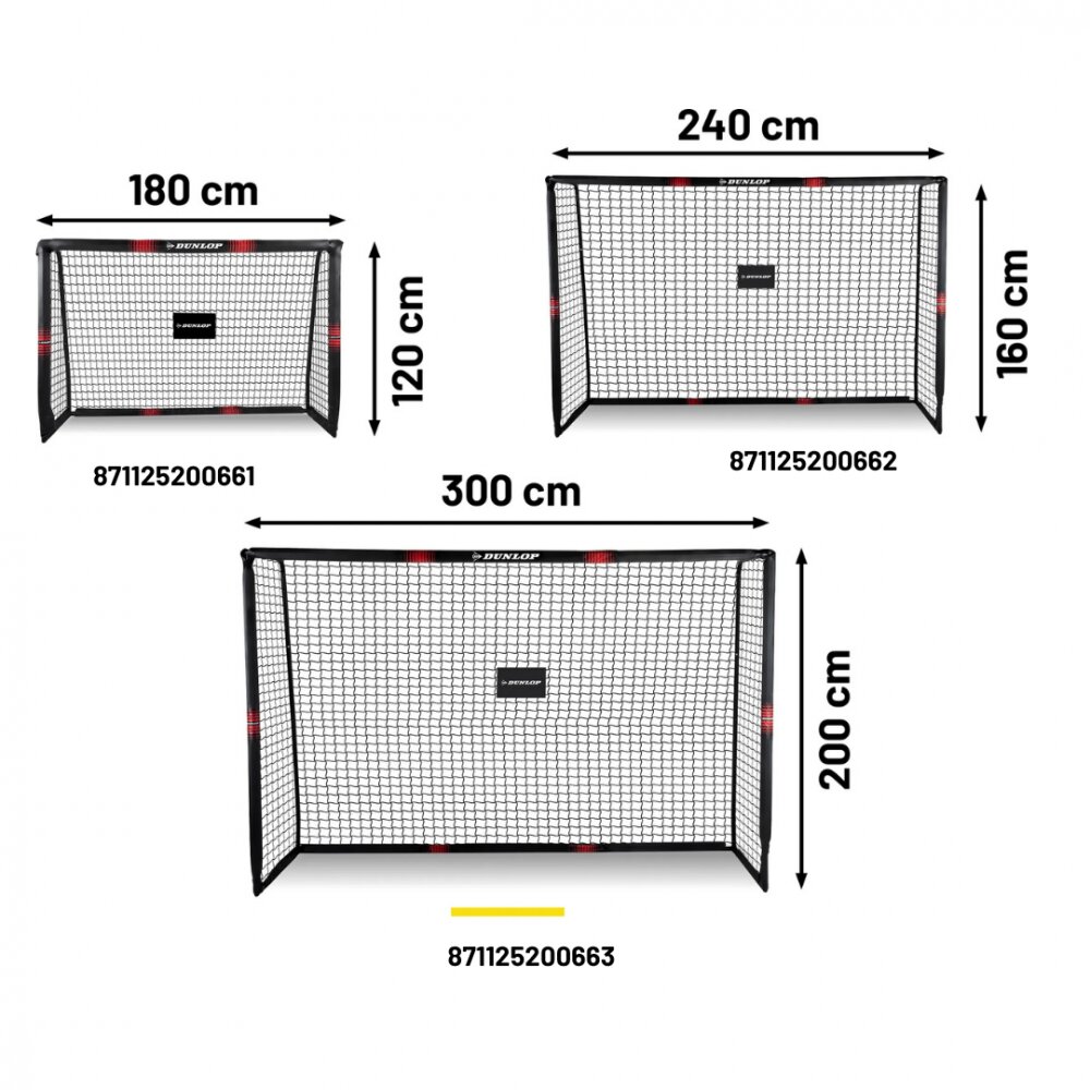 Dunlop Poarta de fotbal 300x200x120 cm