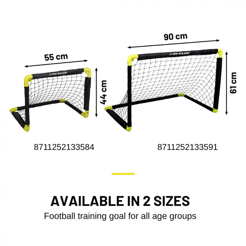 Dunlop Set 2 porti de fotbal pliabile 50x44x44