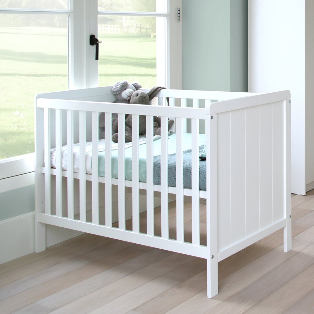 E-Kids Patut bebelusi din mdf 120x60 cm transformabil in sofa Elisabeth II White