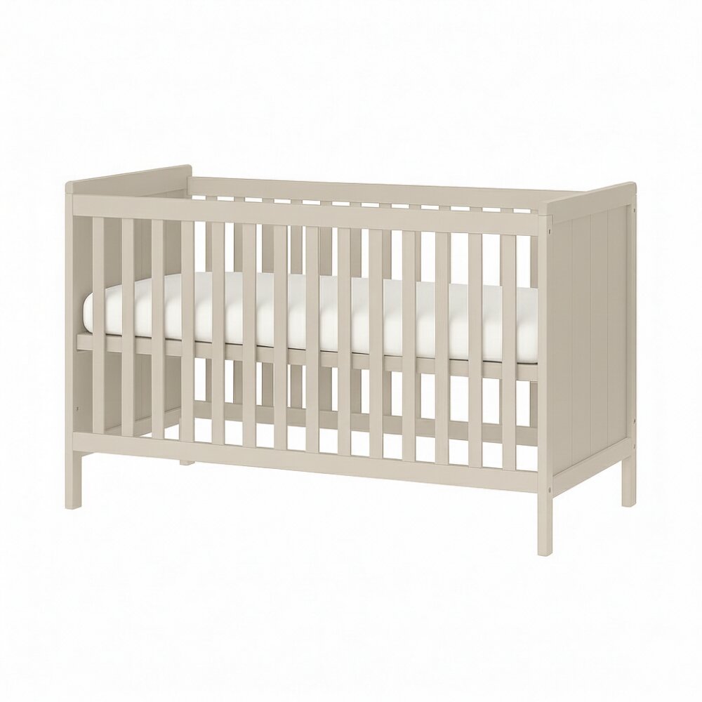 E-Kids Patut pentru bebelusi 120x60 cm Elisabeth II Beige material mdf transformabil in Sofa