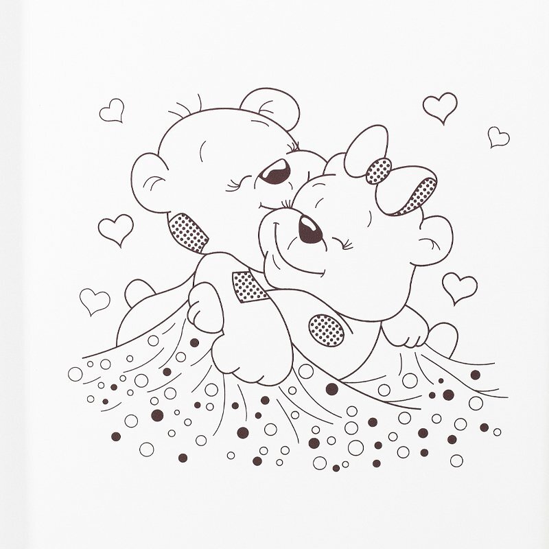 E-Kids Patut pentru bebelusi din lemn masiv 120x60 cm Bears