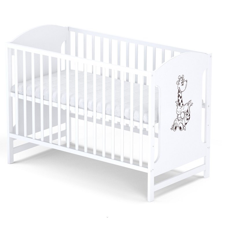 E-Kids Patut pentru bebelusi din lemn masiv si mdf 120x60 cm Paula