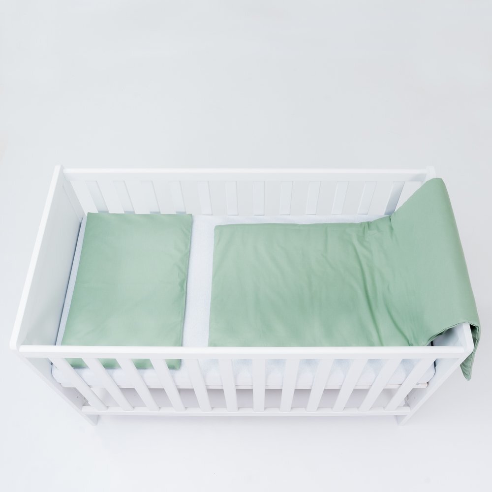 E-Kids Set lenjerie pentru patut cu 6 piese din bumbac 120x60 cm Mint