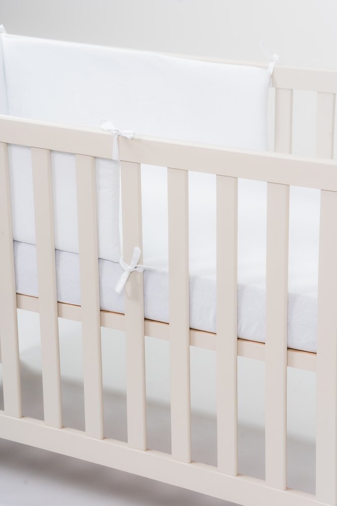 E-Kids Set lenjerie pentru patut cu 6 piese din bumbac 120x60 cm White