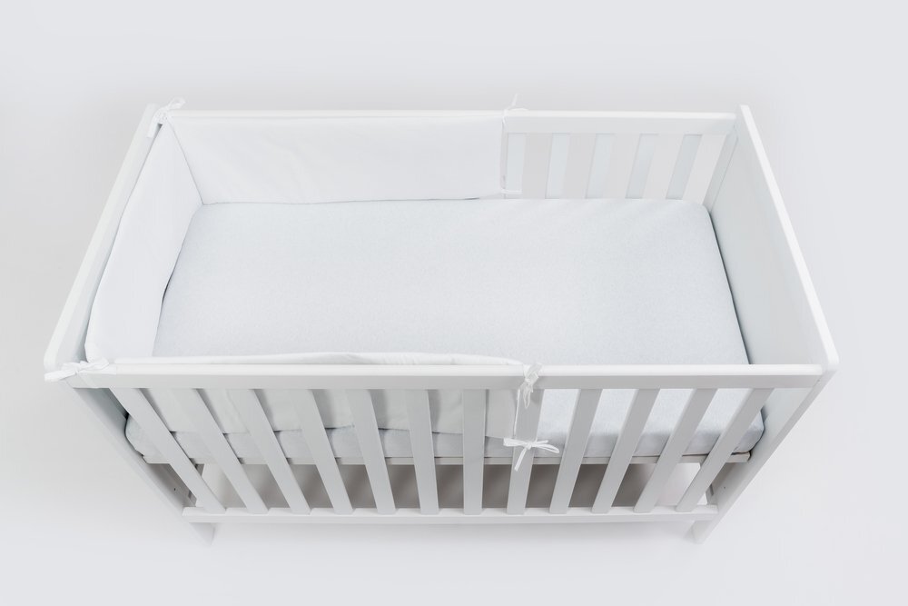 E-Kids Set lenjerie pentru patut cu 6 piese din bumbac 120x60 cm White