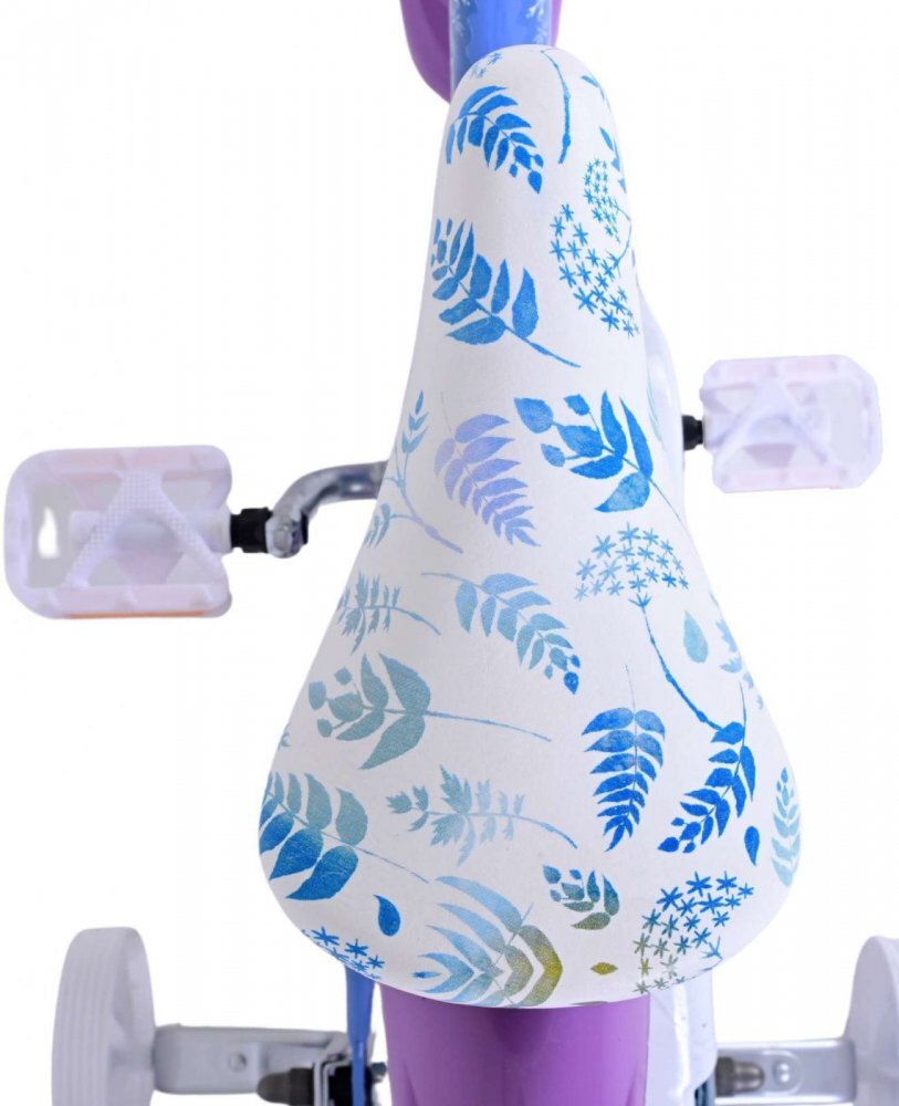 EandL Cycles Bicicleta pentru copii EL Disney Frozen 14 inch ND frana de mana pe roata fata scaun si ghidon reglabil cosulet pe ghidon roti gonflabile stopuri reflectorizante