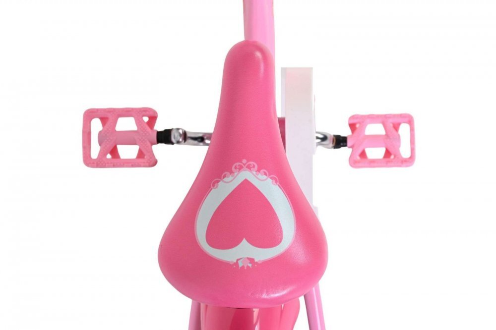 EandL Cycles Bicicleta pentru copii EL Disney Princess 12 inch frana de mana roata fata scaun si ghidon reglabil cosulet pe ghidon roti gonflabile