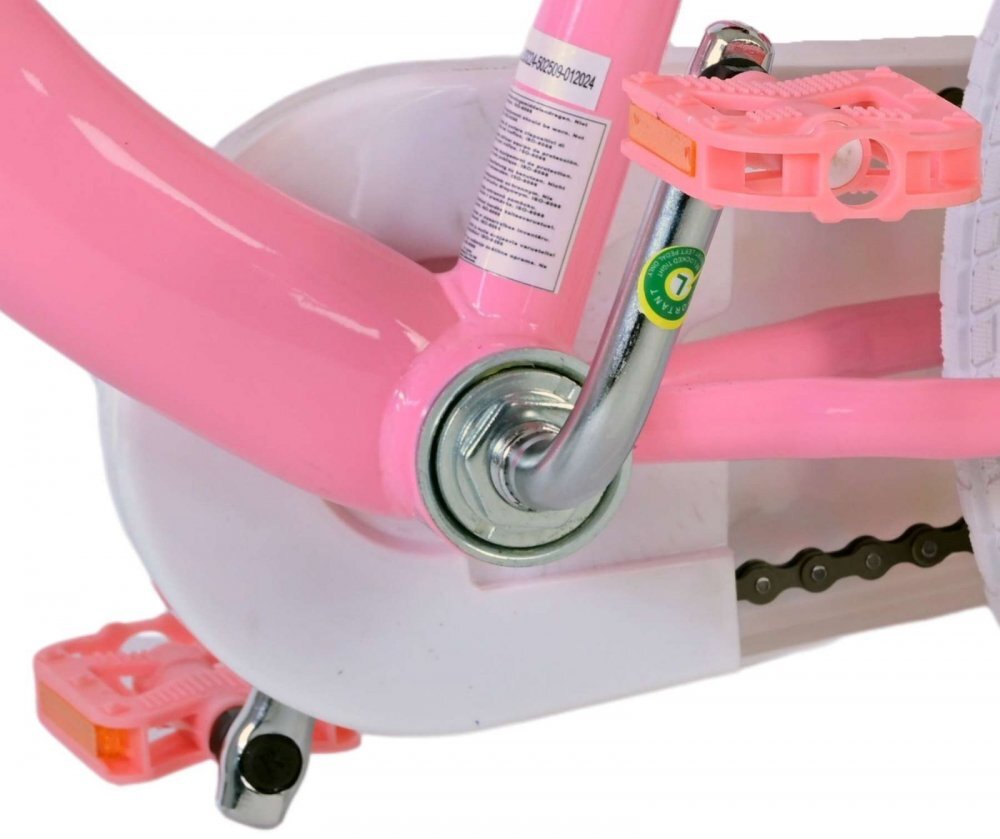 EandL Cycles Bicicleta pentru copii EL Disney Princess 16 inch frana de mana pe roata din fata scaun si ghidon reglabil spite metalice roti gonflabile stopuri reflectorizante