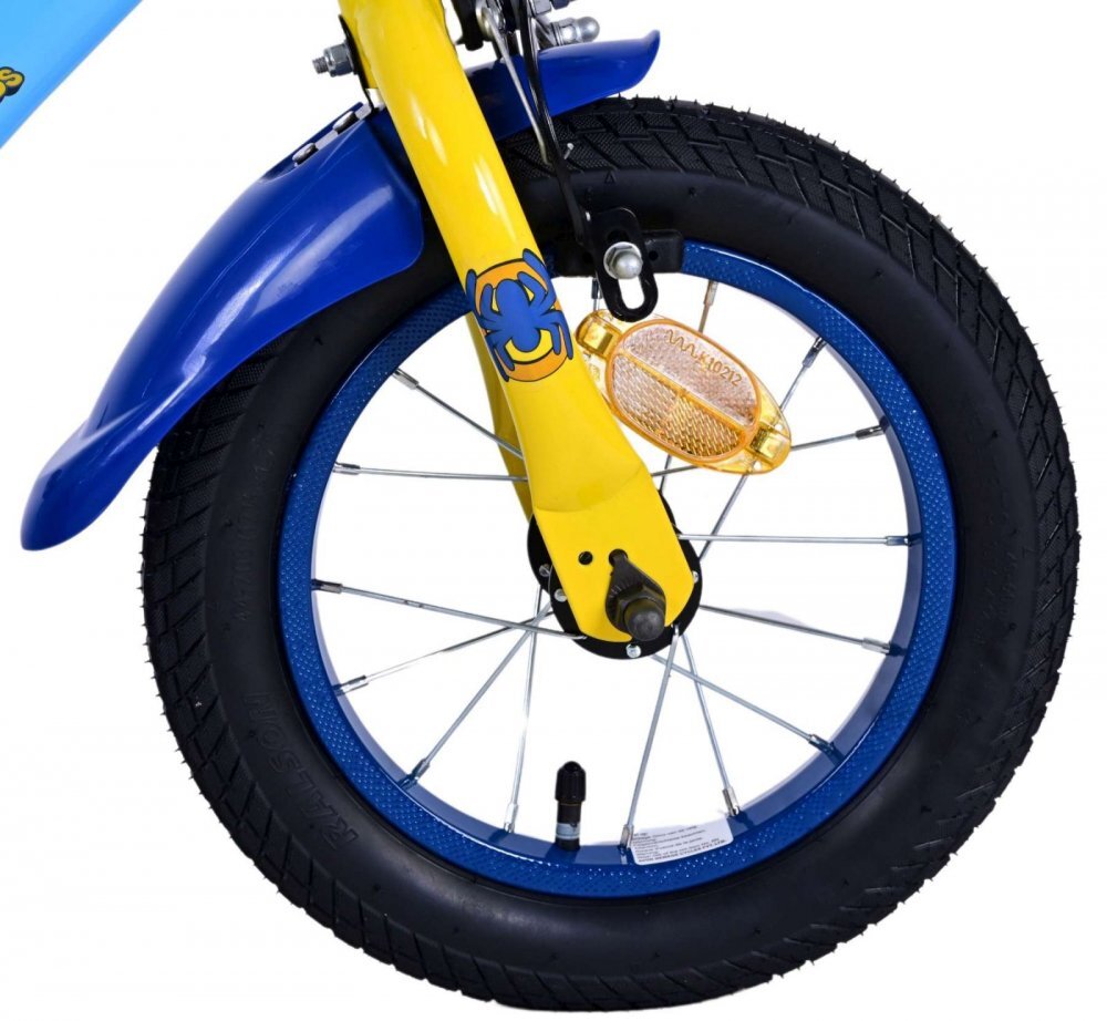 EandL Cycles Bicicleta pentru copii EL Spidey si prietenii 12 inch frana de mana pe roata fata scaun si ghidon reglabil spite metalice roti gonflabile