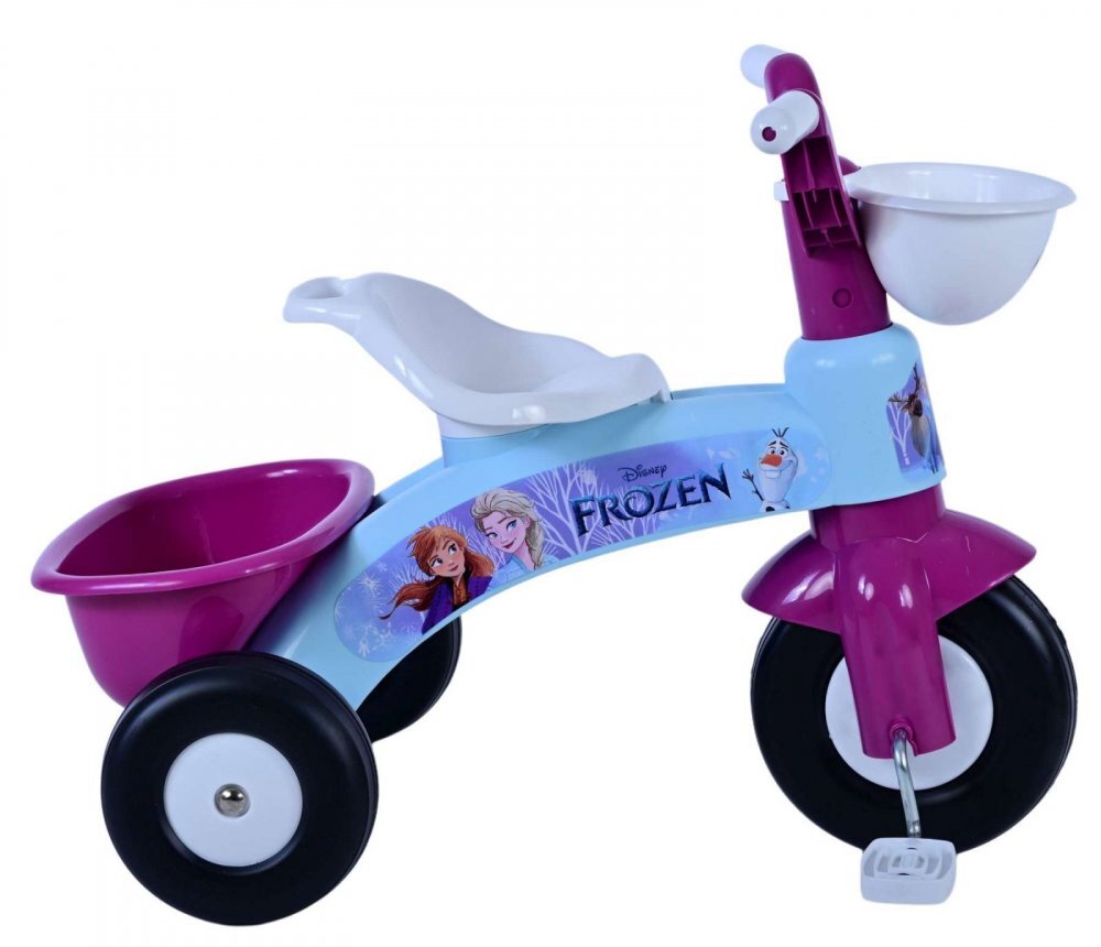 EandL Cycles Tricicleta pentru copii Disney Frozen varsta 1-3 ani cos transport pe ghidon greutate maxima admisa 25 kg